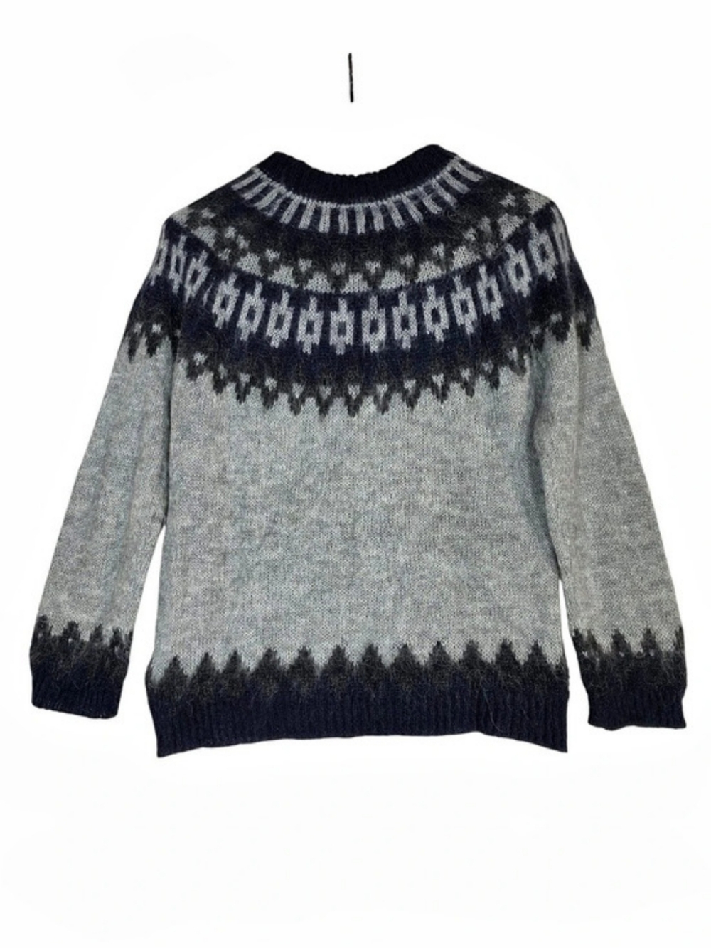 Massimo Dutti Geometric Mohair Blend Sweater Size Medium